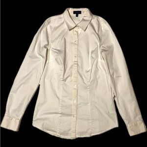 “The limited” white essential button down shirt.